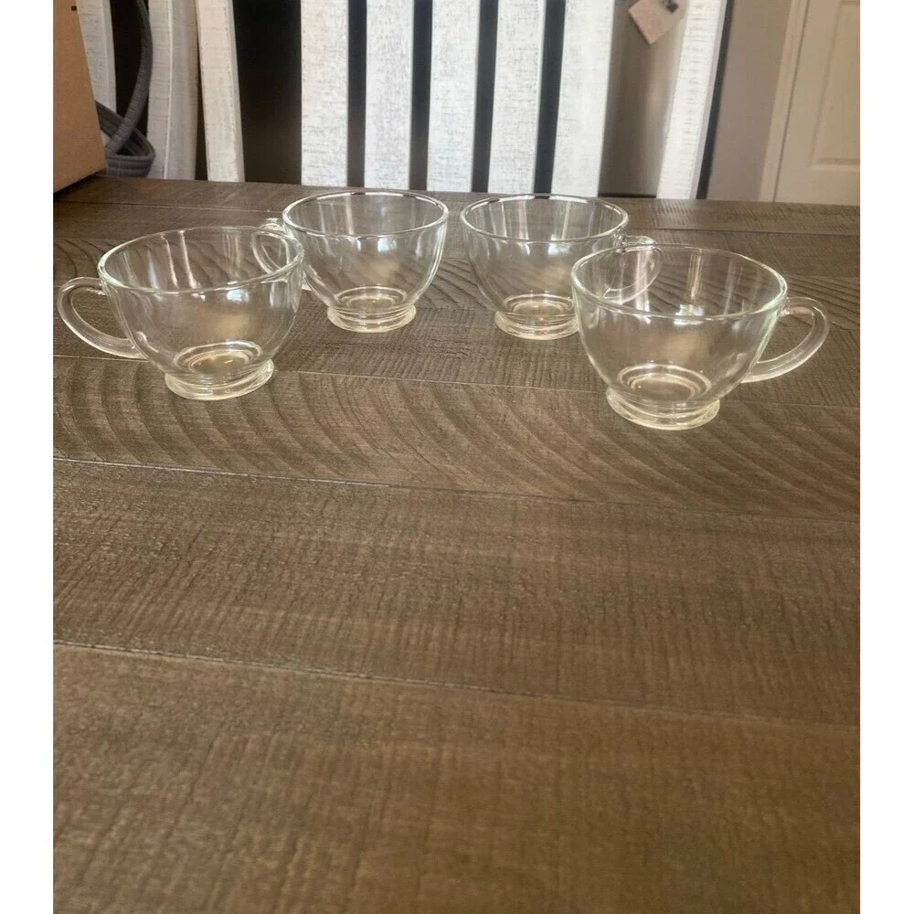 Glass punch cups set of 4